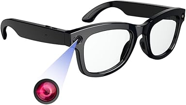 Sponsored Ad - AI Smart Glasses with 8MP Camera, HD 1080P, Bluetooth Music/Calls, Open Ear, EIS, WiFi, Voice Assistant, Translation, Object Recognition for Travel, Outdoor, Wide Face (Transparent Lens