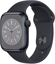 Apple Watch Series 8 [GPS, 41mm] - Midnight Aluminum Case with Midnight Sport Band, M/L (Renewed)