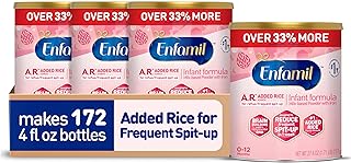 A.R. Infant Formula, Proven to Reduce Reflux & Spit-Up in 1 Week, with Iron, DHA for Brain Development, Probiotics for Digestive & Immune Health, Powder Can, 27.4 Oz (Pack of 4)