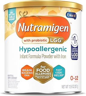Nutramigen Hypoallergenic Baby Formula with Iron, Lactose Free, Colic Relief from Cow's Milk Allergy Starts in 24 Hours, Brain Building DHA, Probiotic LGG for Immune Support, 12.6 Oz Can