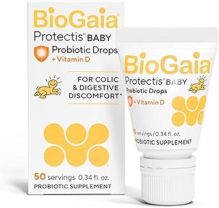 Protectis Baby Probiotic Drops | Colic & Gas Relief + Vitamin D | Safe for Newborns | Ease Crying, Fussing, Colic, Gas, Spit-ups & Constipation | No Dairy, Soy & Gluten | 50 Day Supply | 10mL