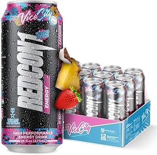 Sponsored Ad - REDCON1 Energy High Performance Drink, Vice City - Zero Sugar Energy Drink with Alpha GPC Nootropic - 200mg of Natural Caffeine from Green Coffee Beans - Vitamin B6, B12 & B5 to Boost M
