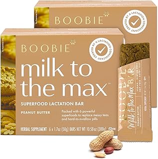 Sponsored Ad - Boobie Bar Superfood Peanut Butter Lactation Bar for Breastfeeding Moms to Increase Milk Supply | #1 Selling Lactation Snack Bars | Vegan, Fenugreek-Free, Gluten-Free, Dairy-Free (12 Ba