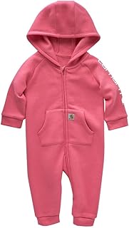 Kid's CM9758 Long-Sleeve Quilted Jersey Zip Front Hooded Coverall - Gi