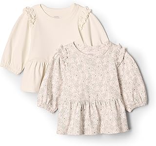 x Sofia Grainge Toddlers and Baby Girls' 3/4 Sleeve Knit Top, Pack of 2