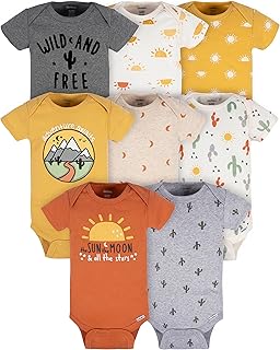 Sponsored Ad - unisex-baby 8-pack Short Sleeve Onesies Bodysuits