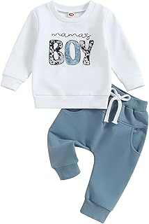 Toddler Baby Boy Fall Winter Clothes Outfits Mamas Boy Sweatshirt Pants Set Infant Clothes 6 12 18 24 Months 2T