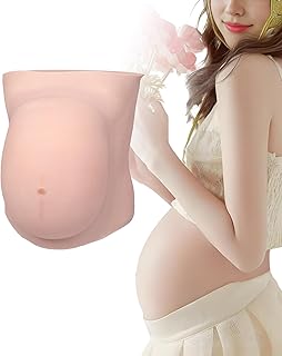Sponsored Ad - KUMIHO Fake Pregnancy Belly Realistic Silicone Pregnant Belly Artificial Pregnancy Belly 6-9 Months Cosplay Acting Maternity