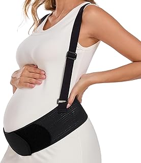 Pregnancy Belly Band for Pregnant Women Maternity Belly Band with Adjustable Straps Belly Support Bands - Maternity Belt, Black,S