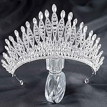 Baroque Crowns and Tiaras Crystal Bride Wedding Queen Crowns for Brides and Bridesmaids Rhinestones Silver Tiara Decorative Bridal Princess Tiaras Hair Accessories for Women
