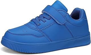 Sponsored Ad - Unisex-Child Leather Lightweight Breathable Knit Athletic Running Sneakers for Kids Shoes for Boys Girls