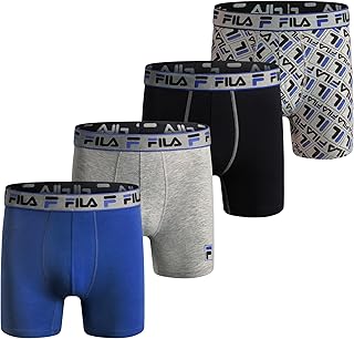 Men's 6" Boxer Briefs No Fly Front, 95% Cotton, 5% Spandex Briefs