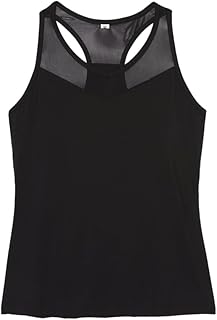 Women's Essentials Racerback Mesh Tank, Black - Large