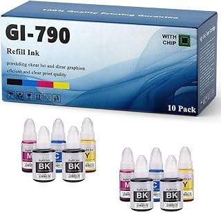Sponsored Ad - GI-790 Ink Refill Bottles Replacement Compatible for Canon PIXMA G1000 G1010 G2000 G2002 G2010 G3000 G3010 G4000 G4010 Printers(10pack)