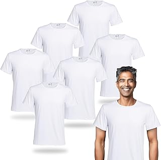 Sponsored Ad - Polyester Adult T-Shirts for Sublimation, 6 Pack, White, Crew Neck, Short Sleeve