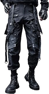 Men's Streetwear Urban Techwear Ankle Band Casual Cargo Pants with Pockets Jogger