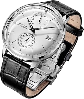 Automatic Waches for Men Bauhaus Analog Mechanical Men’s Watch Casual Waterproof Anti Shock Dress Watch Stainless Unique Gifts FM212 Sliver Watch.