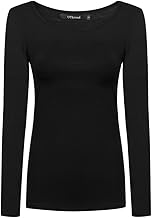 Sponsored Ad - OThread & Co. Women's Long Sleeve T-Shirt Scoop Neck Basic Layer Stretchy Shirts