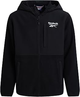 Boys Fleece Jacket - Weather Resistant Hooded Full Zip Polar Fleece Jacket for Boys - Lightweight Outerwear Jackets