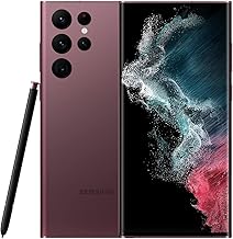 SAMSUNG Galaxy S22 Ultra 5G, US Version, 128GB, Burgundy - Unlocked (Renewed)