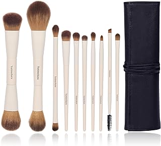 Sponsored Ad - Makeup Brush Set 10pc, Dual-Ended Makeup Brushes For Bronzer, Contour, Eyeshadow, Blush, Concealer & Foundation Application