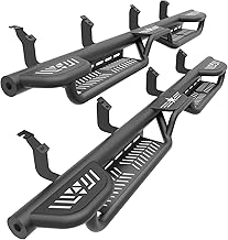 Sponsored Ad - Three Raised Steps Running Boards CrewMax Cab Side Steps Compatible with 2022 2023 2024 2025 Toyota Tundra CrewMax Cab, Bolt-on Heavy-Duty Carbon Steel Nerf Bar Side Rails Rock Sliders