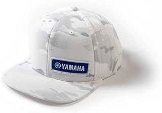 Yamaha Snapback Racing Hat Team, Classic Logo, Throwback Logo One Size Fits Most - Camo White