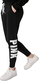 Women's Pink Logo Fleece Jogger Sweatpants, (XS-XXL)